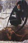 Carlos Schwabe The Grave-Digger's Death (mk19) painting